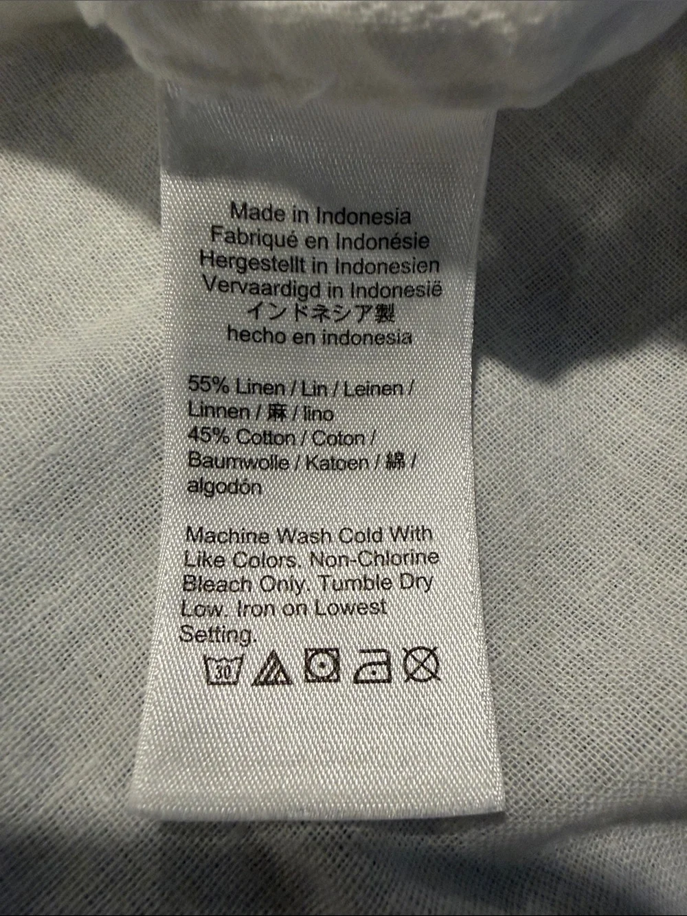 J. Crew White linen blend Button-Down Shirt - Lightweight Linen Look
